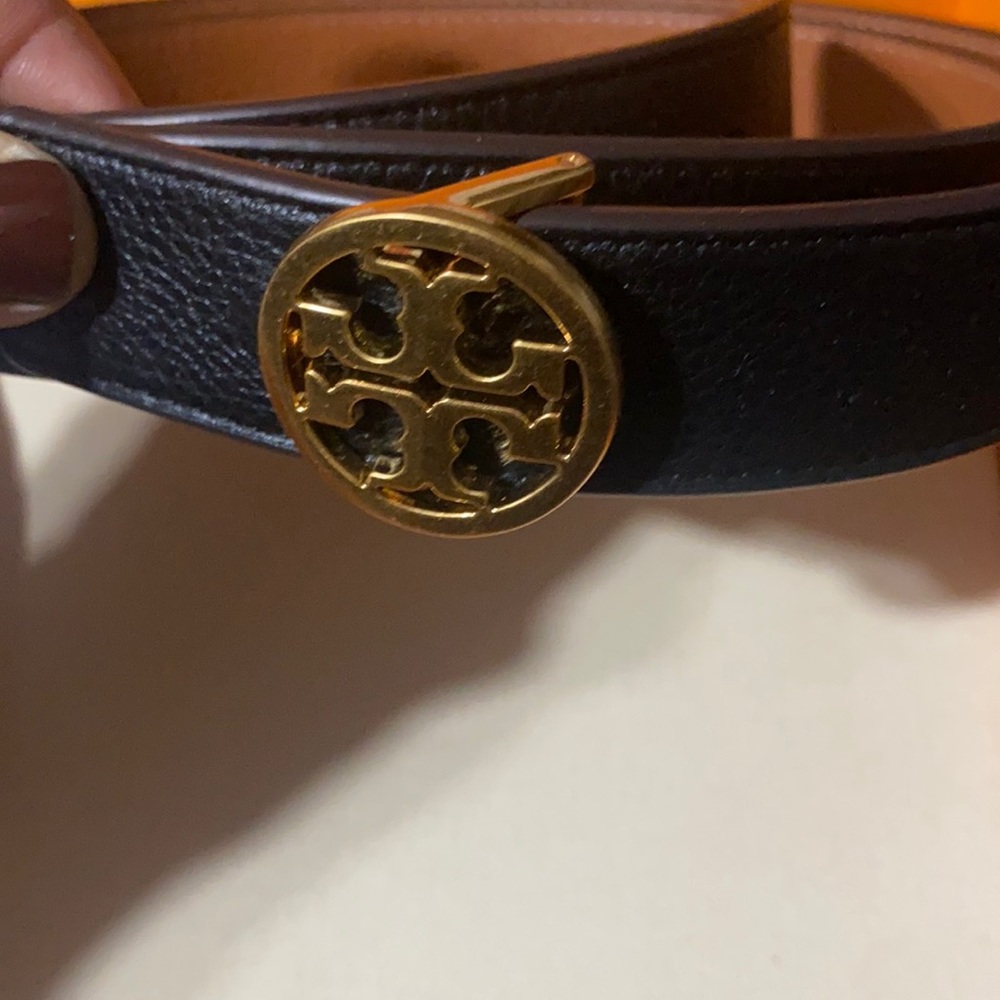Black & Gold leather Tory Burch belt